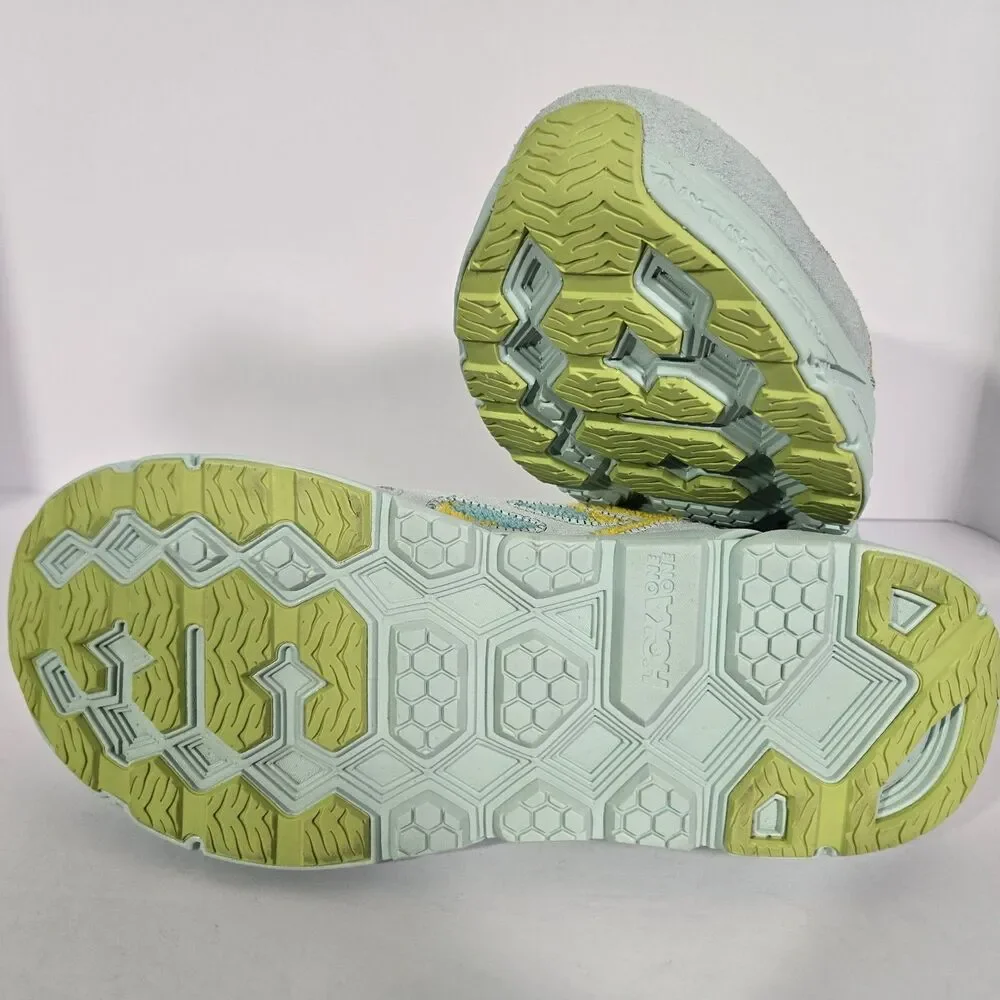 Hoka One One Blue Glass U Clifton L Embroidery Sneaker Shoe Mens 12 Womens 13 - Picture 8 of 8